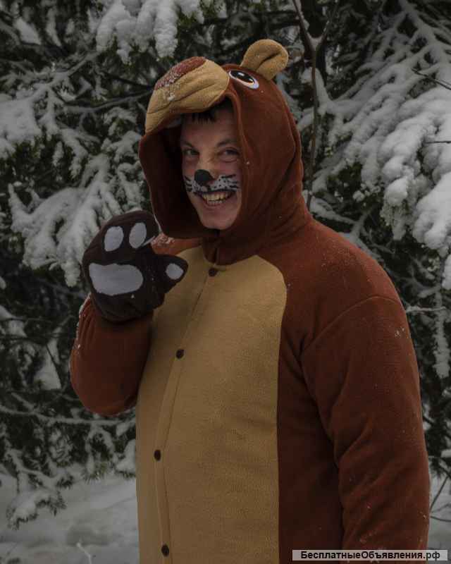 Дед Мороз и Снегурка + медведь в подарок