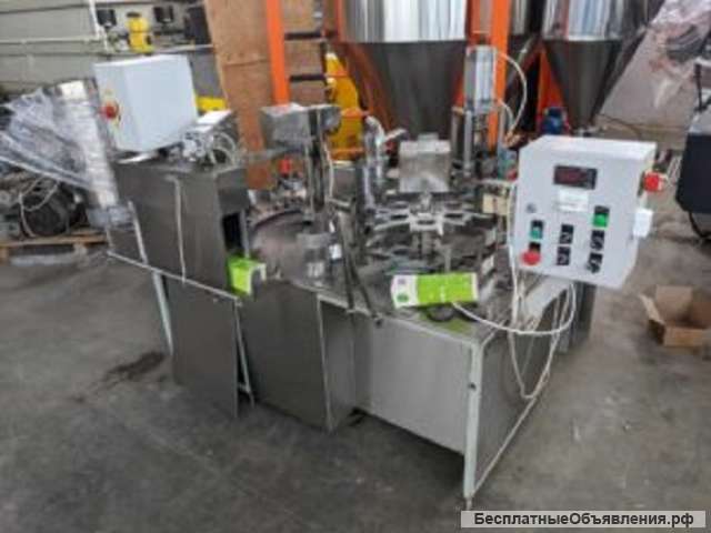 Фасовочный полуавтомат в упаковку пюр-пак молочных продуктов, модель УФП-1М, инв 9057