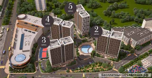 Студию в ЖК Аллея парк с бассейном