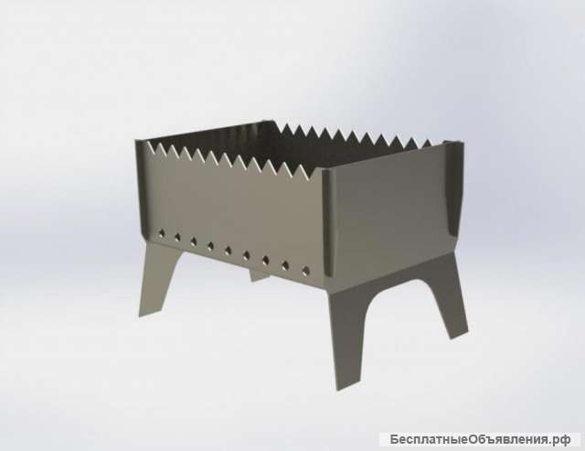 Мангал сборный с подказанником, толщиной 3 мм