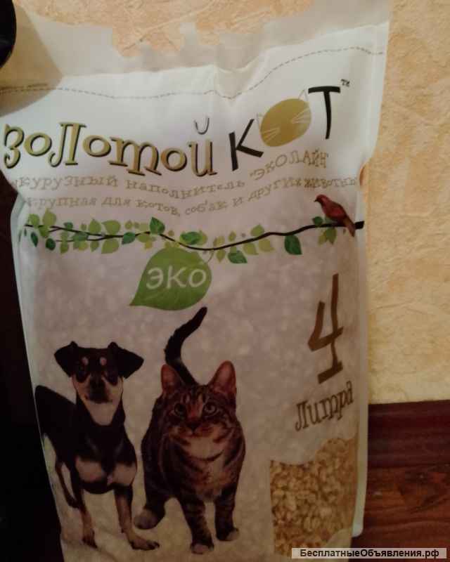 Кукурузный наполнитель (10л) для рептилий, грызунов, кошек