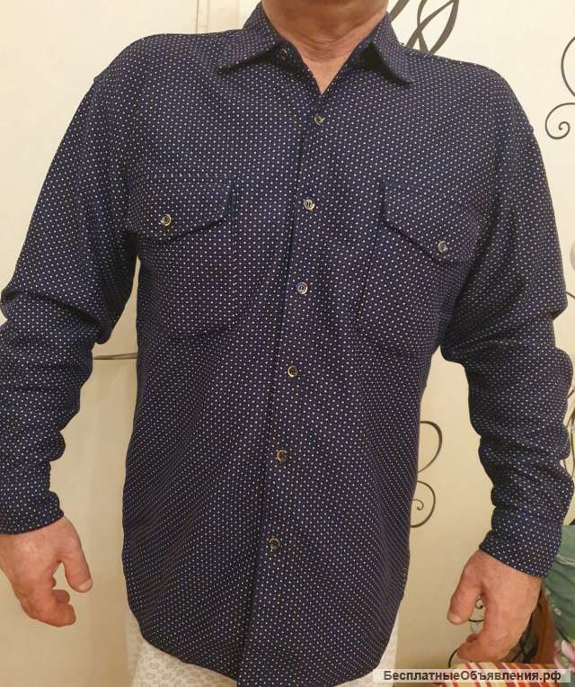 Рубашка мужская новая на флисе