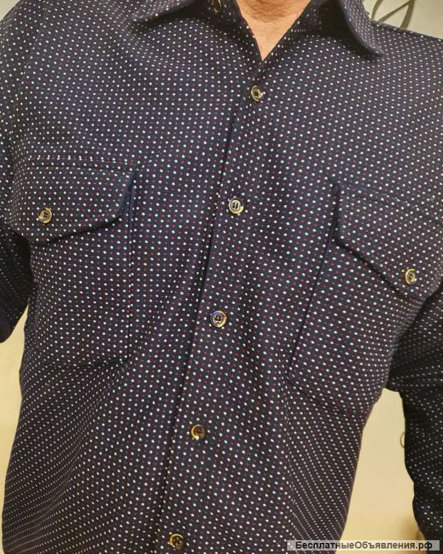 Рубашка мужская новая на флисе