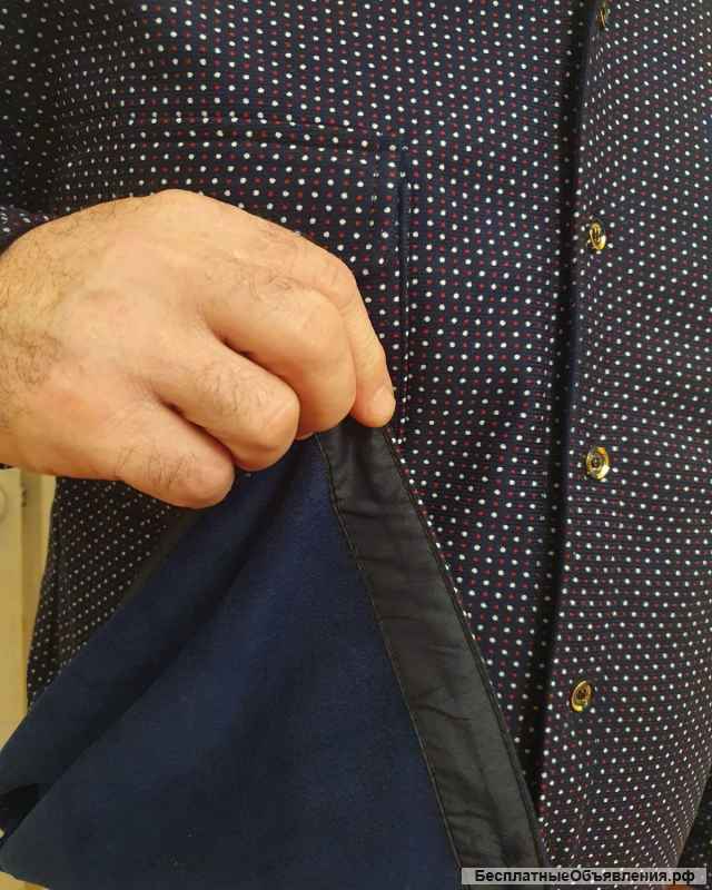 Рубашка мужская новая на флисе