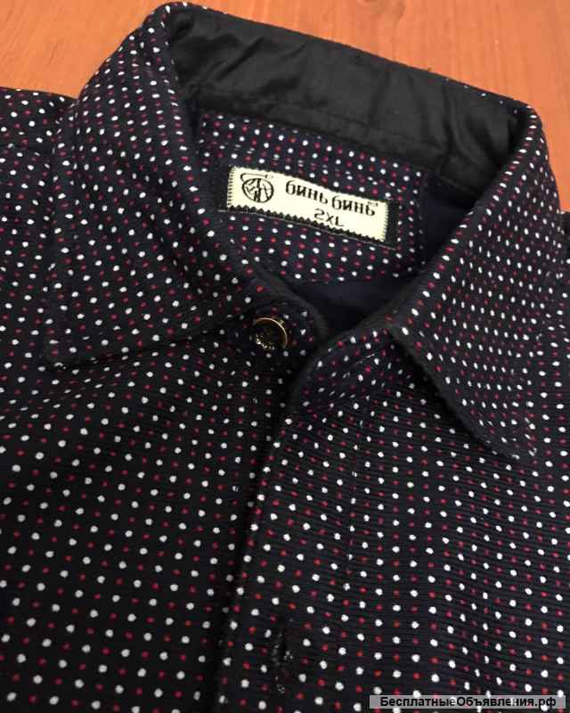 Рубашка мужская новая на флисе