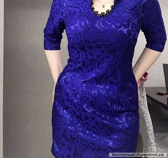 Платье женское синее