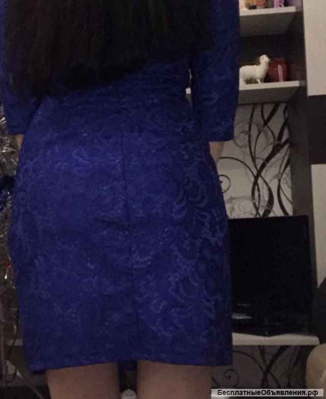 Платье женское синее
