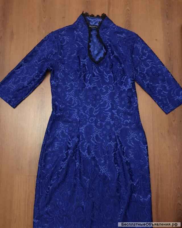 Платье женское синее