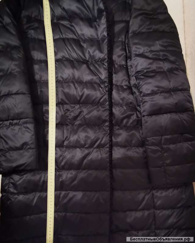 Чёрное пальто пуховик МаxMara