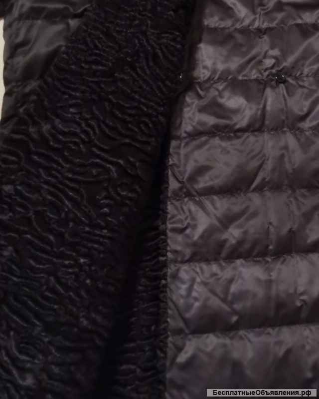 Чёрное пальто пуховик МаxMara