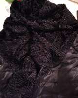 Чёрное пальто пуховик МаxMara