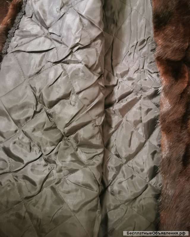 Шуба норковая коричневая