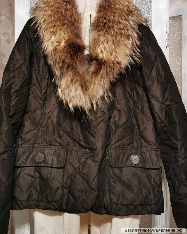 Стеганная куртка Marella, с лисьим воротником
