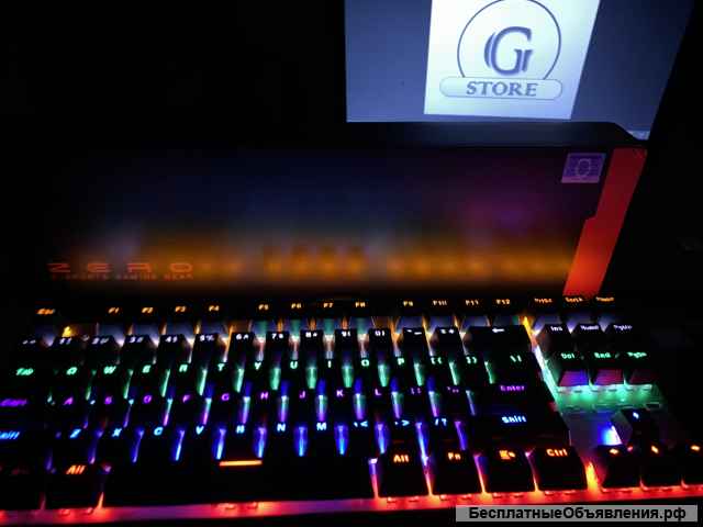 Механическая клавиатура metoo ZERO Черная 87 клавиш Синие свитчи