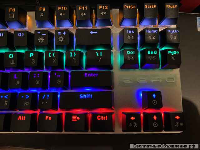 Механическая клавиатура metoo ZERO Черная 87 клавиш Синие свитчи