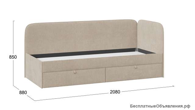 Кровать «Молли» с мягкой обивкой тип 1