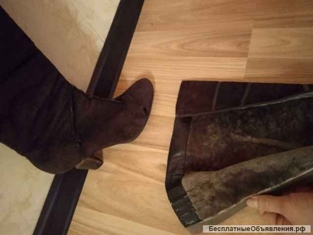 Замшевые сапоги