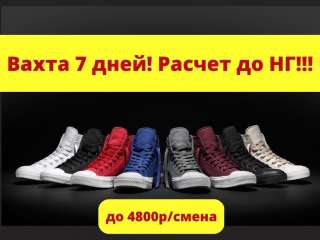 Упаковщик Вахта 7 дней в Москве. Расчет до НГ