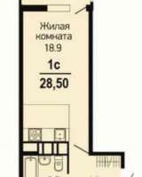 Студия 29 м2 Абрикосово