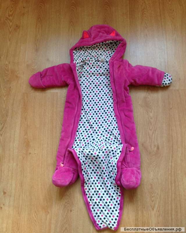 Флисовый комбинезон на девочку, рост 74