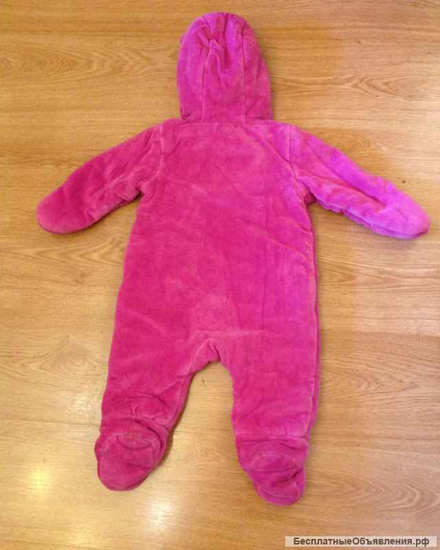 Флисовый комбинезон на девочку, рост 74