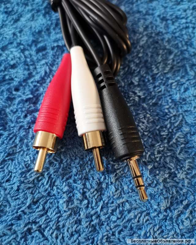 Аудио/видео кабель 3,5 стерео/M-2 RCA/M 1,2M оригинальный НОВЫЙ