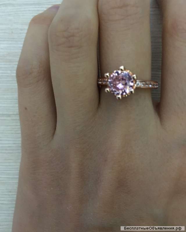 Позолоченное кольцо новое