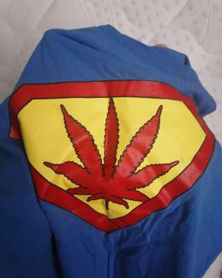 Футболка USA TULTEX COTTON ПРИНТ конопля в знаке супермена