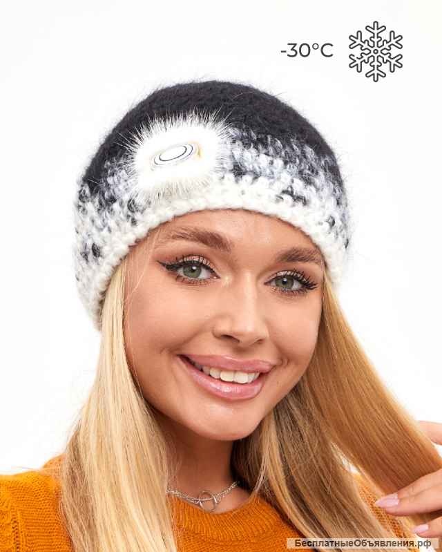 Шапки вязаные женские, ручная работа. Оптом