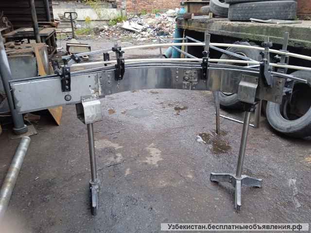 Элементы поворотного конвеера с ограждениями