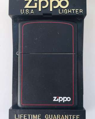 Zippo матовая черная с каймой 218 ZB 1997г
