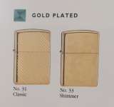 Zippo серии Gold Electroplated Zippo 31 Zippo 33
