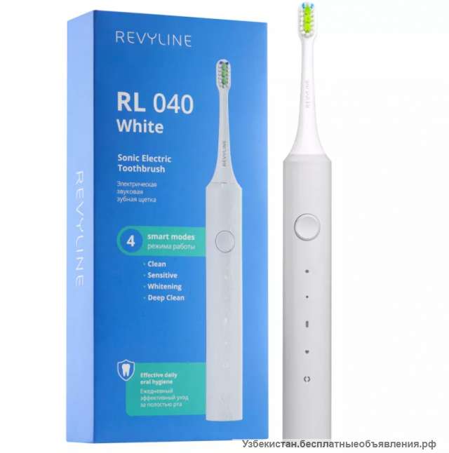 Звуковые зубные щетки Revyline Rl040, белоснежный дизайн