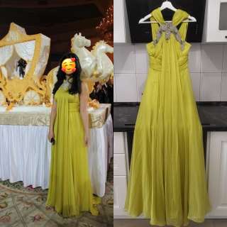 Вечернее платье цвета лайм