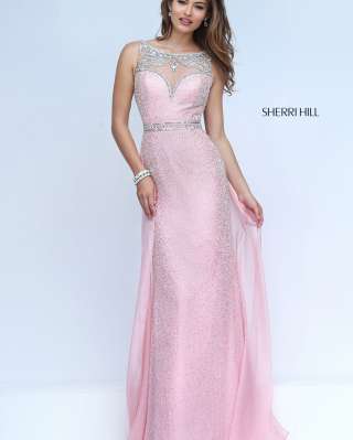 Розовое вечернее платье Sherri hill