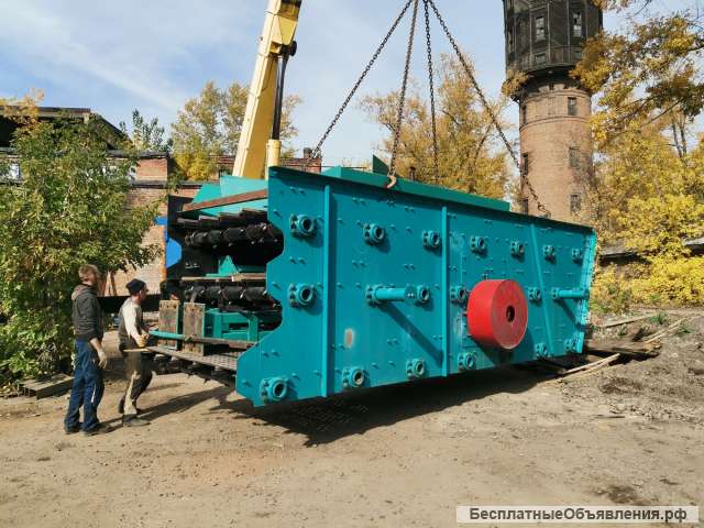 Промывочный комплекс на базе инерционного грохота ГИТ-42 с конвейерами