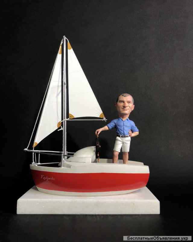 Шаржевая статуэтка Под парусом