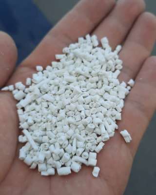 Гранула абс пластика вторичная белая