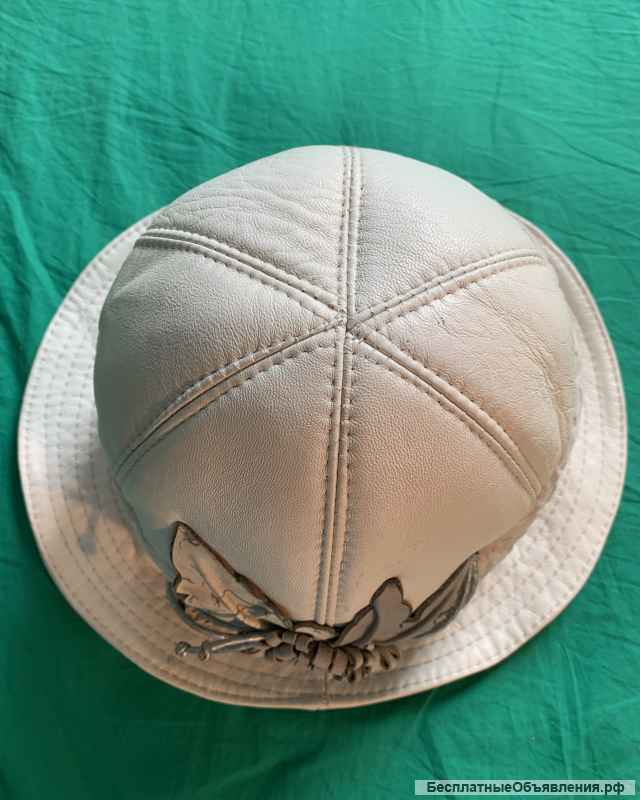 Шляпа женская кожаная