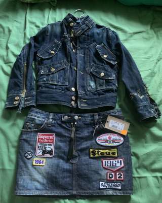 Юбка/куртка джинсовые Dsquared. Размер 42