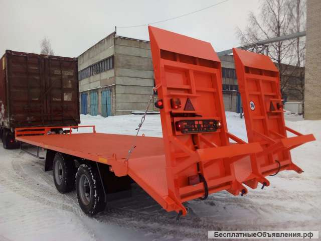 Низкорамный прицеп для перевозки спецтехники до 8 тонн