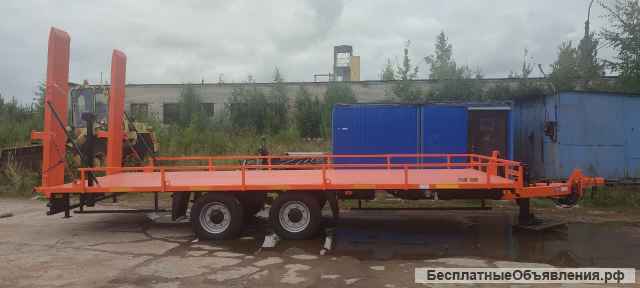 Низкорамный прицеп для перевозки спецтехники до 8 тонн