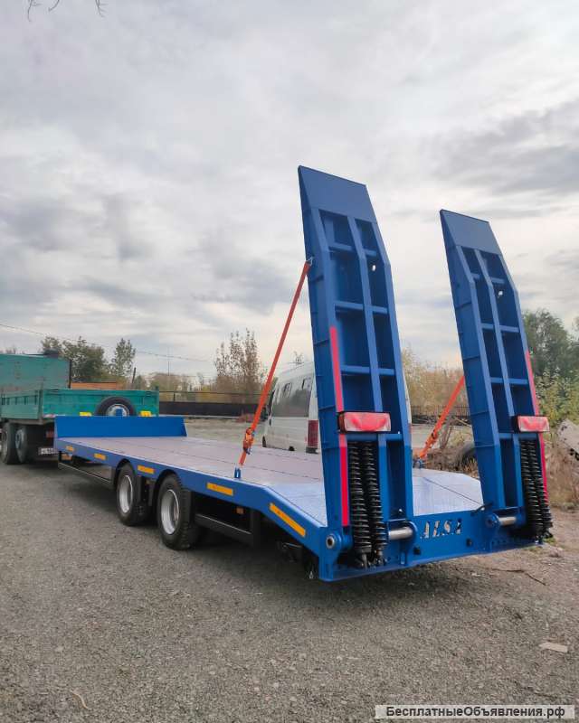 Низкорамный прицеп для перевозки спецтехники до 19 тонн