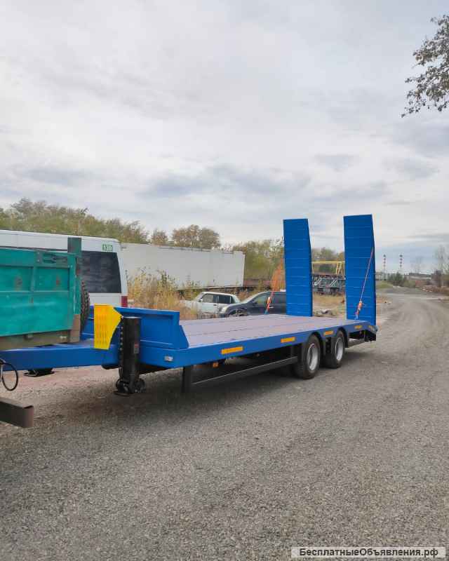 Низкорамный прицеп для перевозки спецтехники до 19 тонн