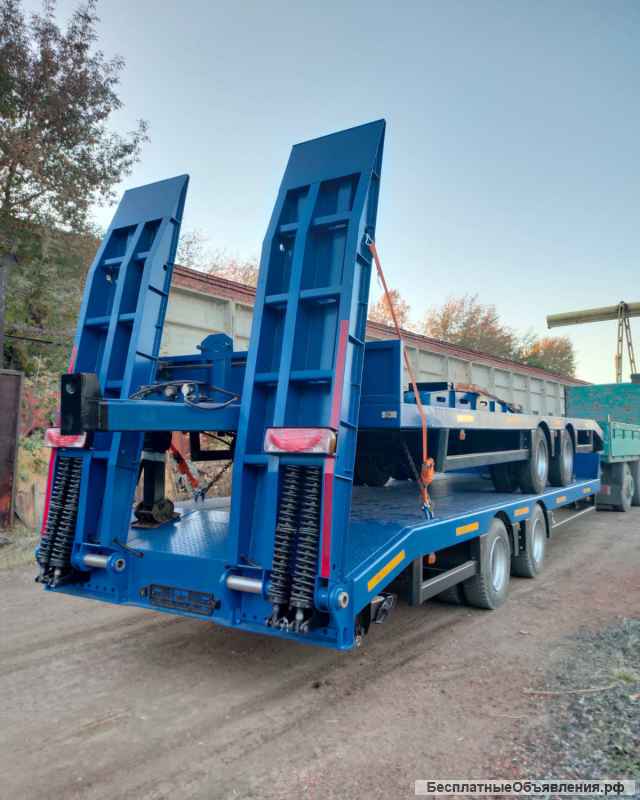 Низкорамный прицеп для перевозки спецтехники до 19 тонн