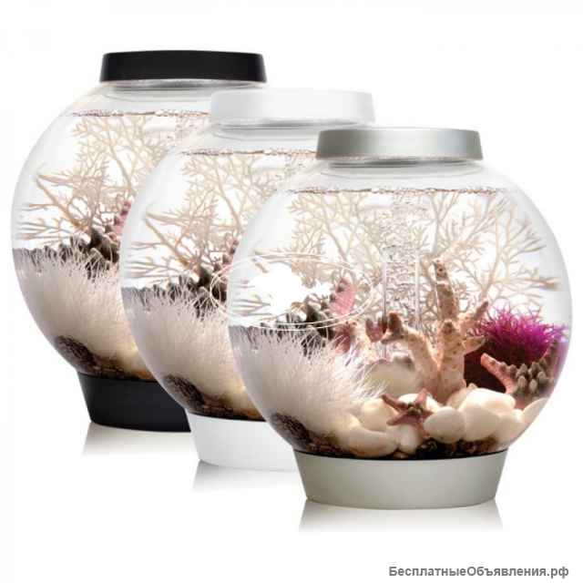 Аквариум круглый, серебренного цвета на 15 литров, biOrb Classic 15 LED silver