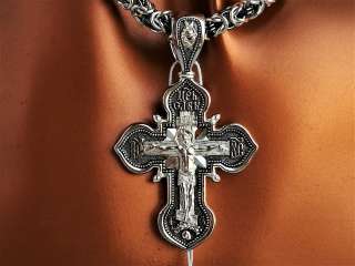 Крест серебряный православный, освященный
