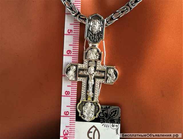 Серебряный крест от Русской церкви, новый