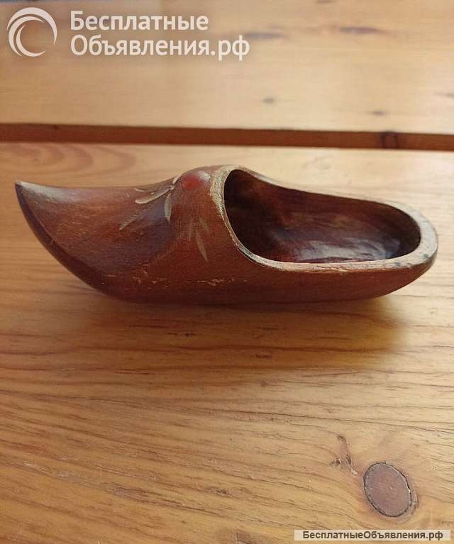 Деревянный сапожок, башмачок, туфелька. Из СССР.
