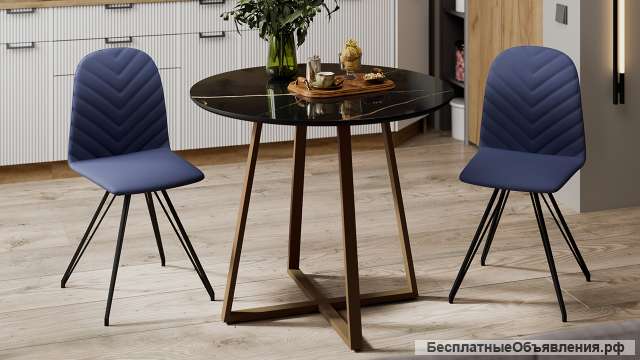 Стол обеденный «Милан» Тип 1 золотой, чёрный